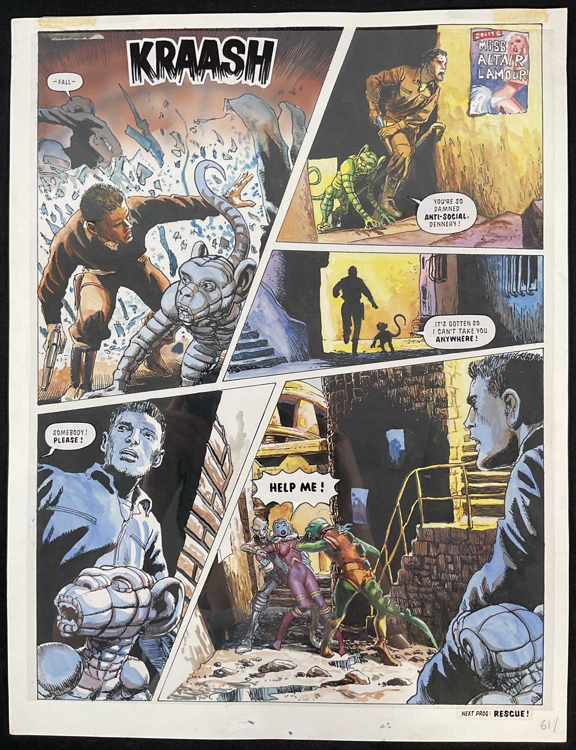 Lot 207 - 2000 AD - An original comic book art page