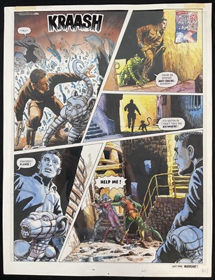 Lot 207 - 2000 AD - An original comic book art page from...
