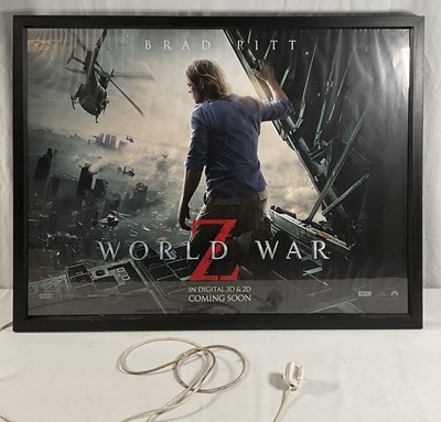 Lot 498 - A wooden UK Quad movie poster light box frame,...