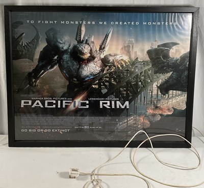 Lot 499 - A wooden UK Quad movie poster light box frame,...