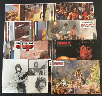 Lot 11 - RAMBO - A collection of lobby cards and front...