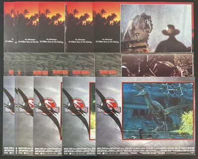 Lot 12 - JURASSIC PARK lobby card group comprising 3 x...