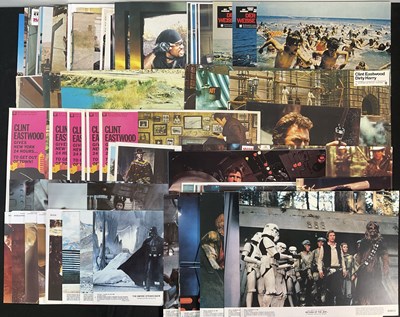 Lot 349 - A large group of facsimile lobby cards, titles...