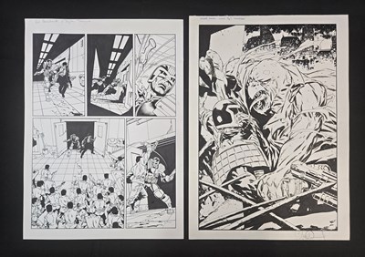 Lot 404 - JUDGE DREDD - original comic book art, 2 pages...