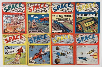 Lot 250 - MONTHLY SPACE FACT AND FICTION #1-8 (1954) G G...