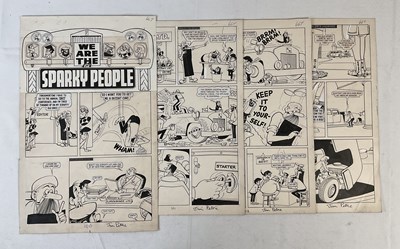 Lot 406 - SPARKY - 4 original comic book art pages from...