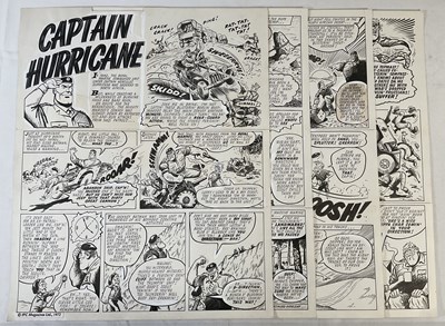 Lot 408 - CAPTAIN HURRICANE - 4 pages of original comic...