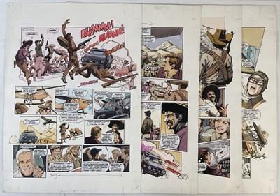 Lot 413 - THE A-TEAM - 4 pages of original comic book...