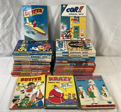 Lot 327 - A box of BUSTER and sundry other comic annuals...