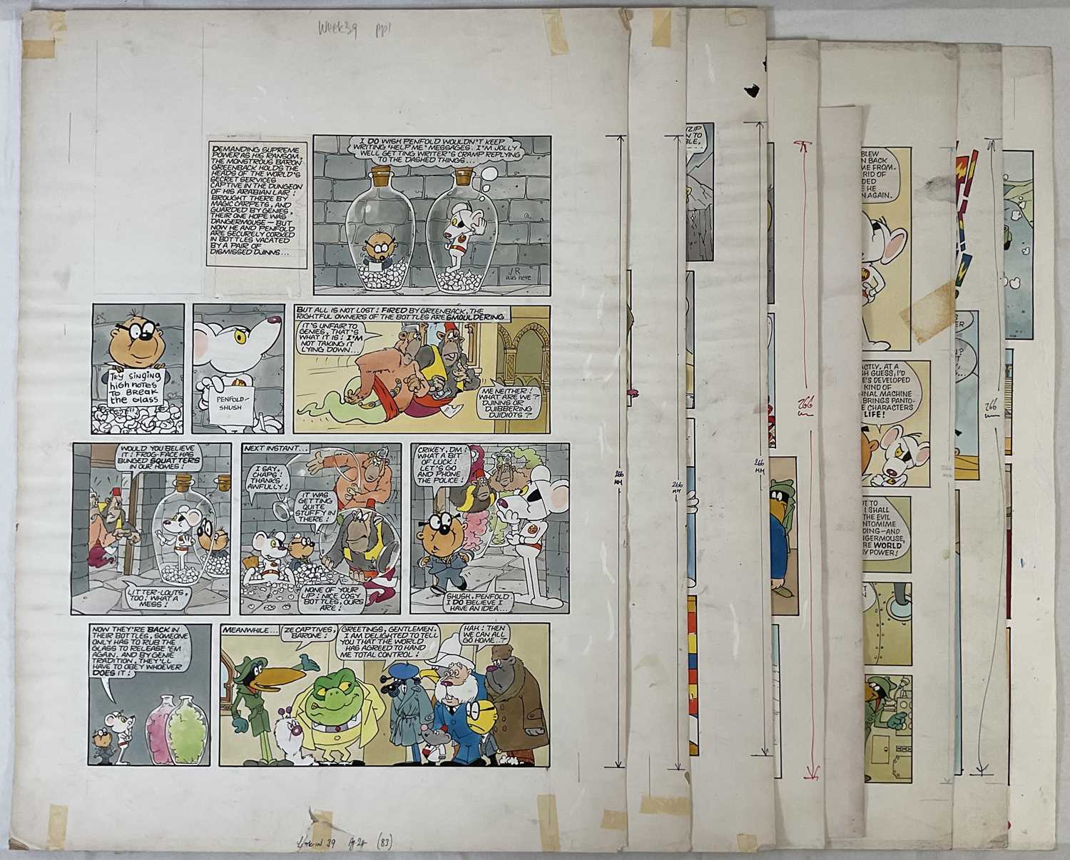 Lot 415 - DANGER MOUSE - 8 pages of original comic
