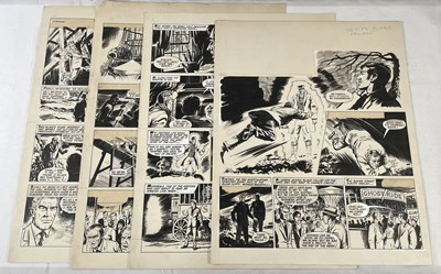 Lot 424 - SEXTON BLAKE - 4 pages of original comic book...