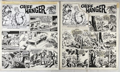 Lot 425 - CLIFF HANGER - 2 pages of original comic book...