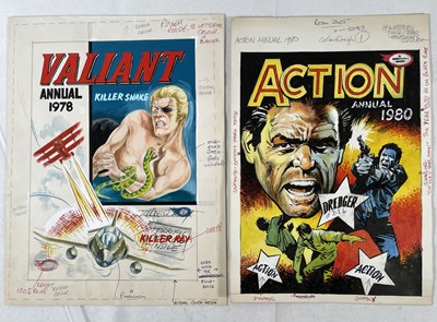 Lot 431 - Original comic book art - 2 pieces of cover...