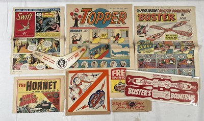 Lot 281 - A small group of comic book free gifts with...