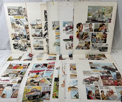 Lot 434 - THE FALL GUY original comic book art 18 pages...