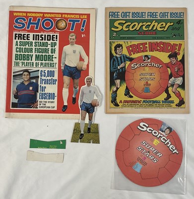 Lot 201 - A pair of British football comics with free...