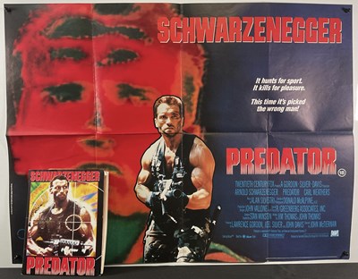Lot 73 - PREDATOR (1987) UK Quad film poster and press...