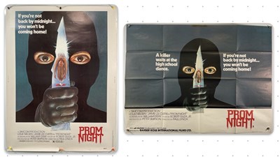 Lot 358 - PROM NIGHT (1980) UK Quad movie poster folded...