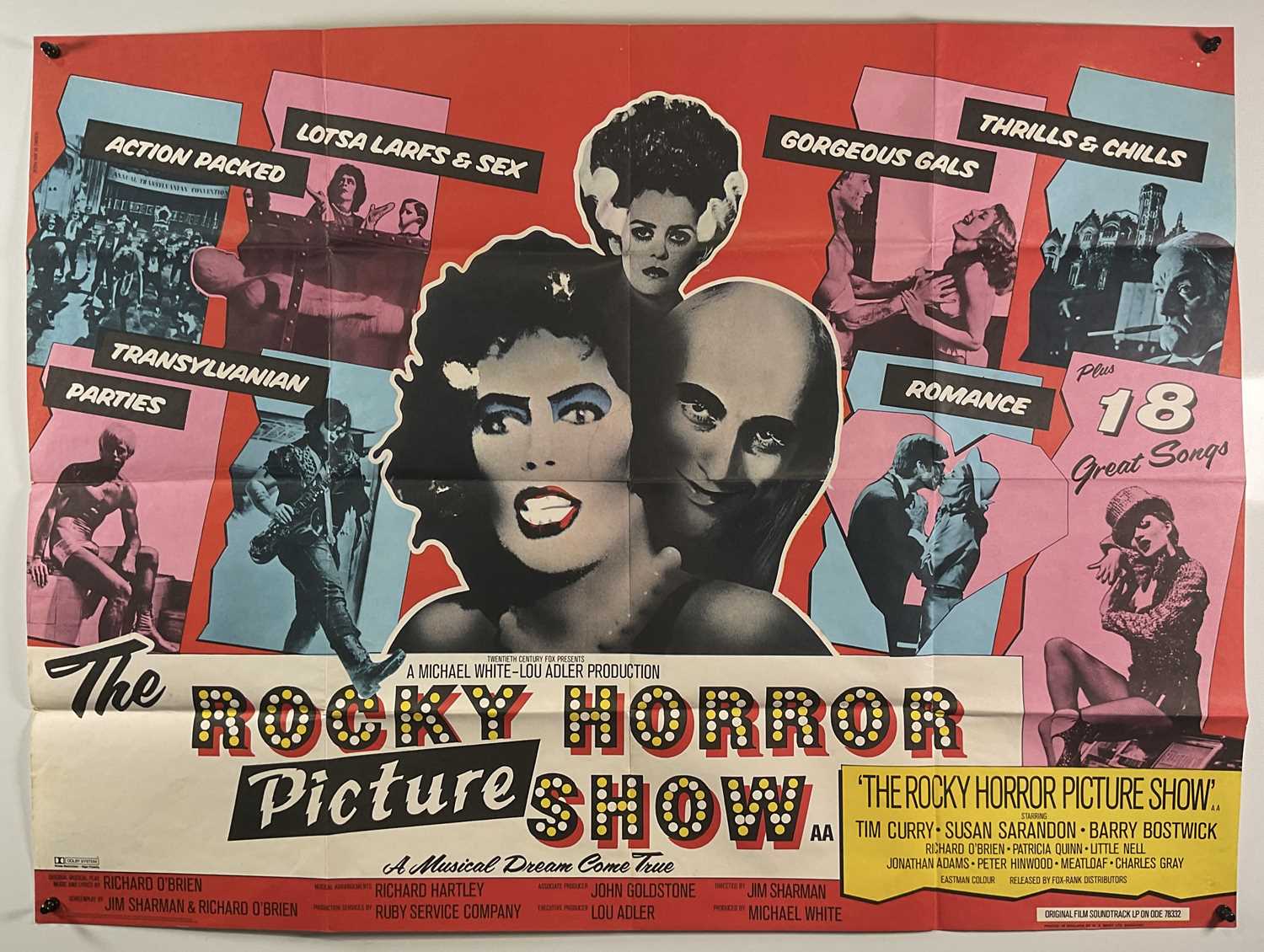 Lot 437 - ROCKY HORROR PICTURE SHOW (1975) UK Quad film...
