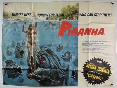 Lot 376 - PIRANHA (1978) UK Quad film poster artwork Bob...