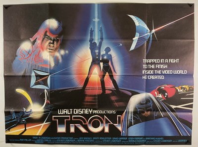 Lot 491 - TRON (1982) UK Quad film poster, sci-fi Disney...