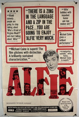 Lot 92 - ALFIE (1966) US one sheet for the Michael...