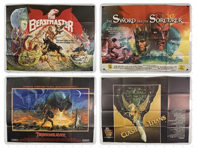 Lot 202 - A group of 4 x UK Quad film posters for 1980s...