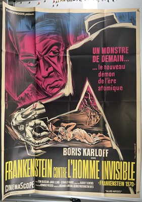 Lot 360 - FRANKENSTEIN 1970 (1958) French grande Film...