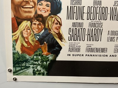 Lot 325 - GRAND PRIX (1966) UK Quad film poster, Helmet...
