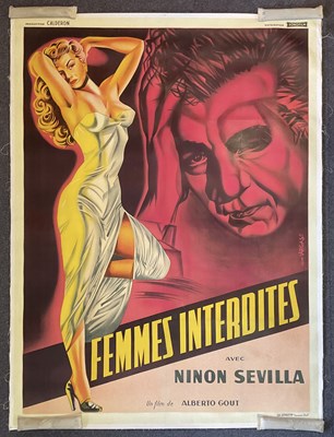 Lot 204 - FEMMES INTERDITES (1951) French Grande affiche...