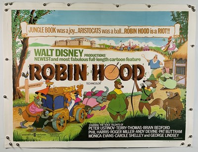 Lot 251 - WALT DISNEY: ROBIN HOOD (1973) UK Quad film...