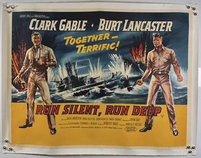 Lot 279 - RUN SILENT, RUN DEEP (1958) UK Quad film...