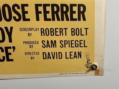 Lot 304 - LAWRENCE OF ARABIA (1962) UK Quad film poster,...