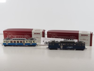 Lot 24 - BEMO HOm narrow gauge electric railcars, both...
