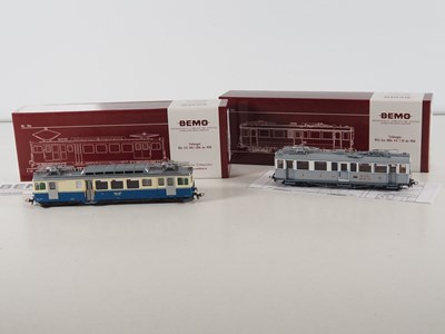 Lot 25 - BEMO HOm narrow gauge electric railcars, both...