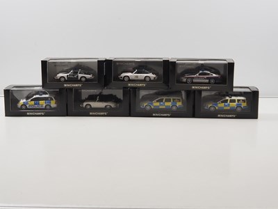 Lot 466 - MINICHAMPS 1:43 scale diecast Police cars...