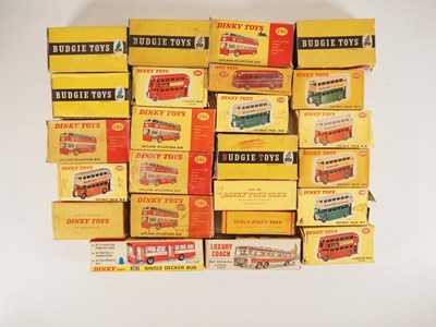 Lot 518 - DINKY and BUDGIE diecast buses, all have had...