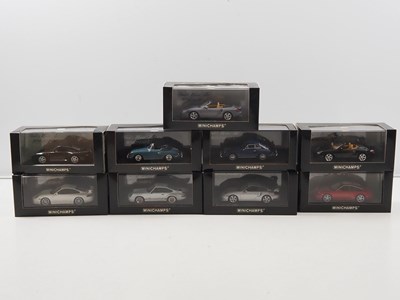 Lot 565 - MINICHAMPS 1:43 scale diecast Porsche road...