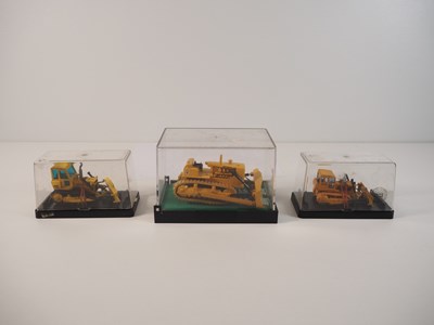 Lot 593 - NZG - 1:50 scale pair of diecast bulldozer...