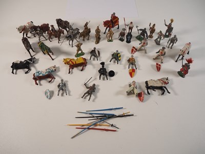Lot 599 - A group of cast knights and knights on...