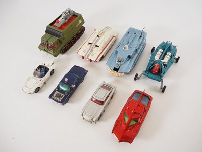 Lot 626 - A group of playworn DINKY and CORGI TV and...