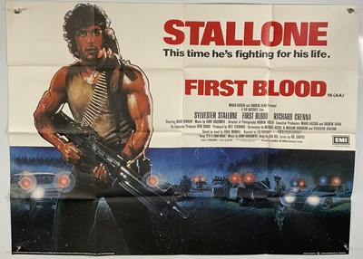 Lot 9 - RAMBO: FIRST BLOOD (1982) UK Quad film poster...