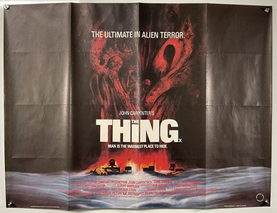 Lot 393 - THE THING (1982) UK Quad film poster, artwork...