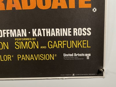 Lot 188 - THE GRADUATE (1968) UK quad film poster for...