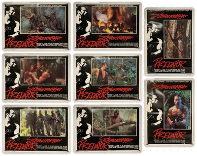 Lot 362 - PREDATOR (1987) A set of 8 Italian photobusta...