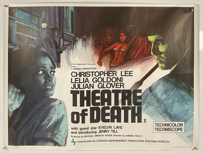Lot 366 - THEATRE OF DEATH (1967) UK Quad film poster,...