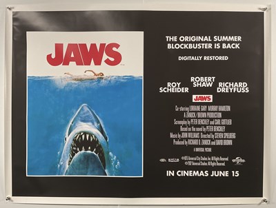 Lot 352 - JAWS (1975) UK Quad from the 2012 re-release,...