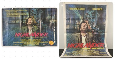 Lot 201 - HIGHLANDER (1986) UK Quad film poster -...