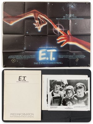 Lot 476 - E.T. THE EXTRA TERRESTRIAL (1982) UK Quad film...