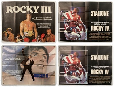 Lot 322 - ROCKY LOT - 3 UK Quad film posters for ROCKY...